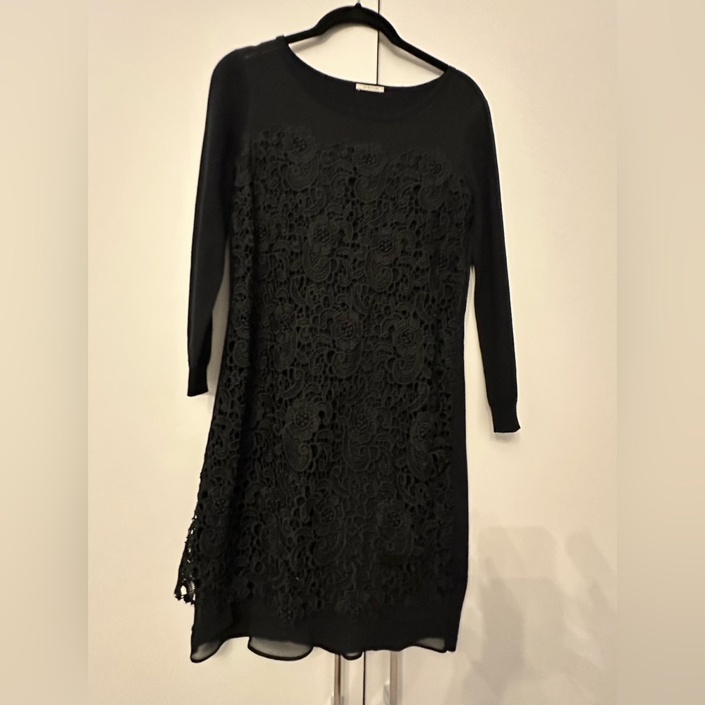 Intimissimi Black Long Sleeve Lace Dress